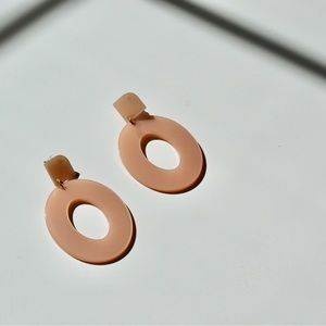 Fashion Earrings, (peach colored) (New)